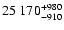 $\rm 25~170^{+980}_{-910}$