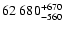 $\rm 62~680^{+670}_{-560}$