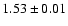 $1.53\pm0.01$