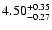 $\rm 4.50^{+0.35}_{-0.27}$