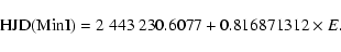 \begin{displaymath}%
{\rm HJD(MinI)}=2~443~230.6077+0.816871312 \times E .
\end{displaymath}