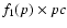$f_{1}(p)\times pc$