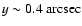 $y\sim0.4~{\rm arcsec}$