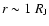 $r \sim 1~R_{\rm J}$