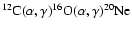 $^{12}\rm {C}(\alpha,\gamma)^{16}\rm {O}(\alpha,\gamma)^{20}\rm {Ne}$