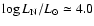 $\log L_{\rm N}/L_{\odot} \simeq 4.0$