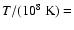 $T/(10^8~{\rm K}) = $