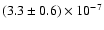 $(3.3\pm 0.6)\times
10^{-7}$