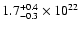 $1.7^{+0.4}_{-0.3}\times 10^{22}$