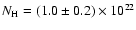 $N_{\rm H}= (1.0\pm 0.2)\times 10^{22}$