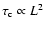 $\tau_{\rm c} \propto L^2$