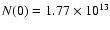 $N(0) = 1.77 \times 10^{13}$
