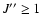 $J''\ge 1$
