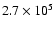 $2.7\times 10^5 $