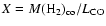 $X= M{\rm (H_2)_{co}}/L_{\rm CO}$