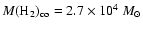 $M{\rm (H_2)_{co}}=2.7\times 10^4~ M_\odot$