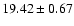 $19.42 \pm 0.67$