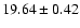 $19.64 \pm 0.42$