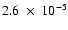 $2.6~\times~ 10^{-5}$
