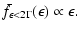 $\displaystyle \bar{f}_{\epsilon <2\Gamma} (\epsilon)\propto \epsilon .$