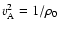 $v_{\rm A}^2 = 1/\rho_0$