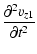 $\displaystyle {\partial^2 v_{z1} \over \partial t^2}$