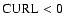 ${\rm CURL} < 0$