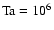${\rm Ta}=10^6$