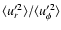 $\langle u_r'^2\rangle/\langle u_{\phi}'^2\rangle$