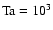 ${\rm Ta}=10^3$