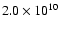 $2.0 \times 10^{10}$