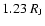 $1.23 ~ R_{\rm J}$