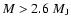 $M > 2.6~M_{\rm J}$
