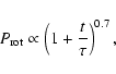 \begin{displaymath}P_{\rm rot}\propto \left( 1+\frac{t}{\tau}\right)^{0.7},
\end{displaymath}