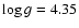 $\log g = 4.35$