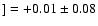 $] = +0.01\pm0.08$