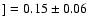 $] = 0.15\pm0.06$
