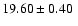 $19.60\pm0.40~$