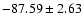 $ -87.59\pm2.63$