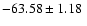 $ -63.58\pm1.18~$