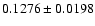 $ 0.1276\pm0.0198$