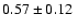 $ 0.57\pm0.12 ~$