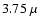 $3.75~\mu$