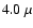 $4.0~\mu$