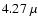 $4.27~\mu$