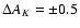 $\Delta A_K=\pm0.5$