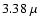 $3.38~\mu$