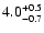 $\rm 4.0_{-0.7}^{+0.5}$