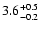 $\rm 3.6_{-0.2}^{+0.5}$