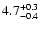 $\rm 4.7_{-0.4}^{+0.3}$